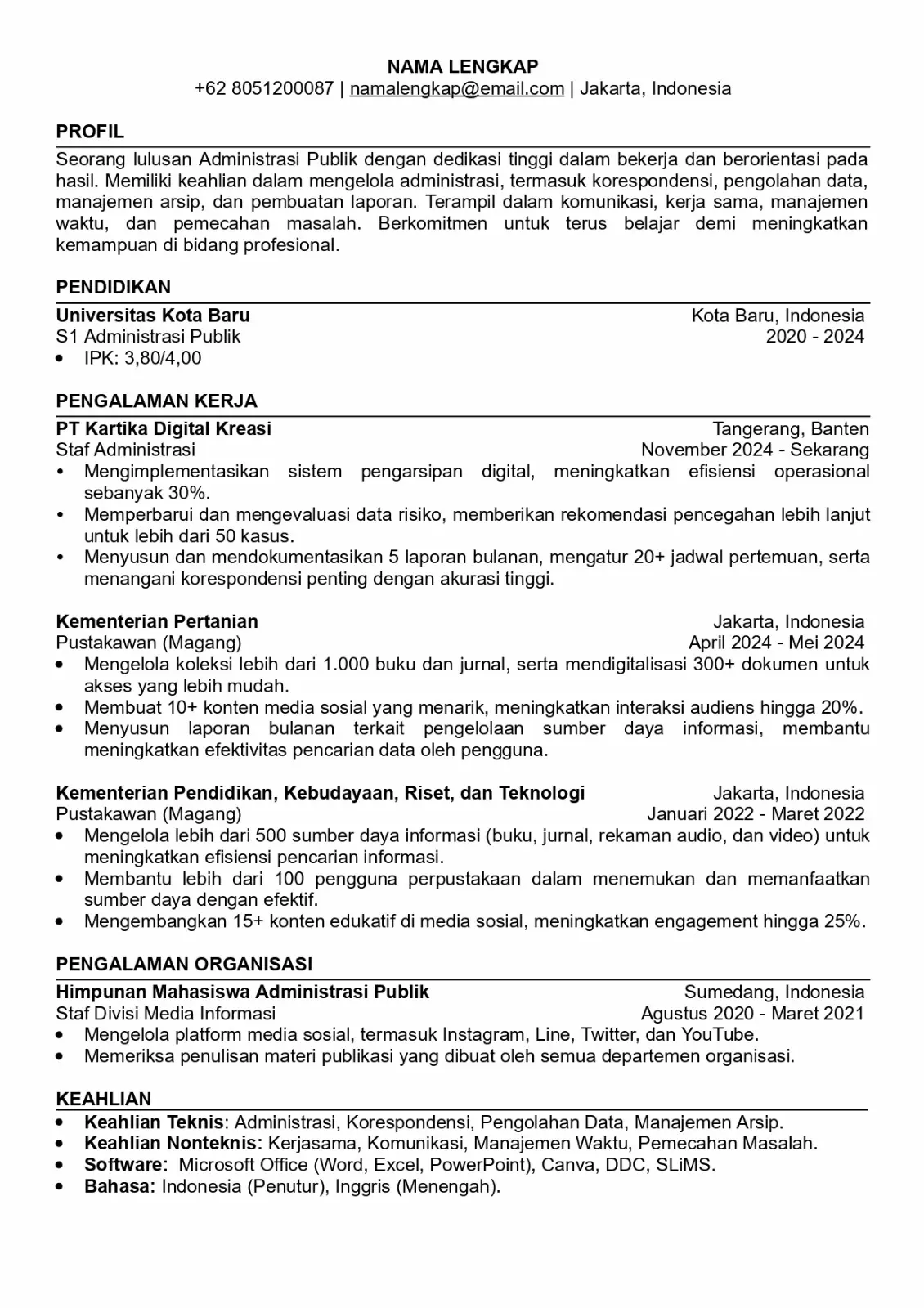 CV ATS