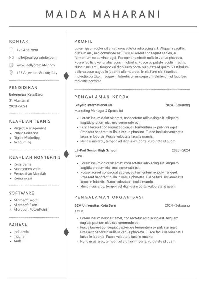 CV Kreatif 017
