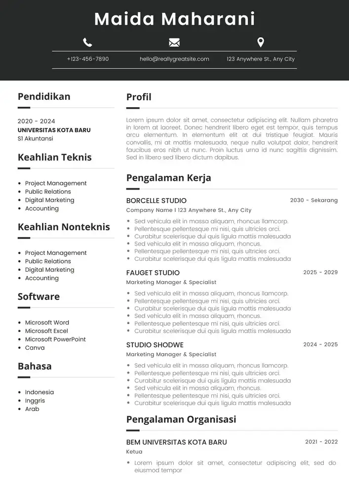 CV Kreatif 018