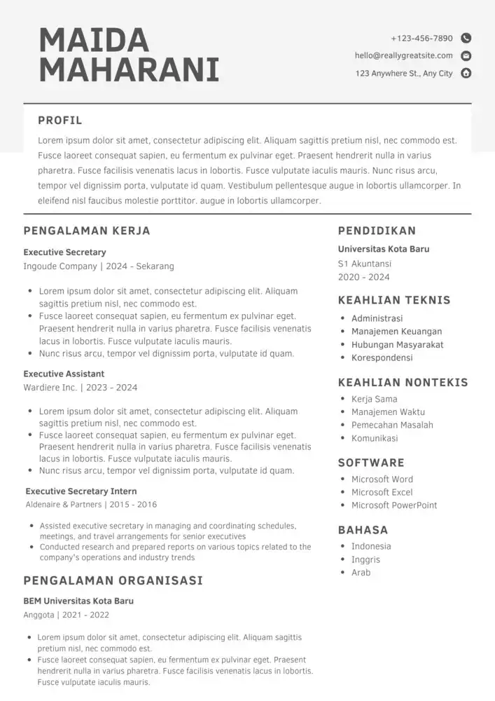 CV Kreatif 020