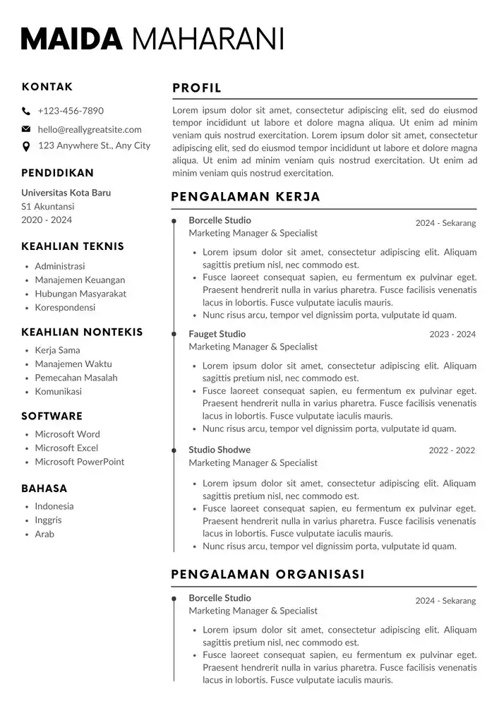 CV Kreatif 021